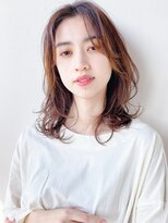 [K-two青山]センター分けで小顔ミディアム[表参道/青山]
