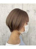 大人かわいいくびれミディラベンダーインナーカラー