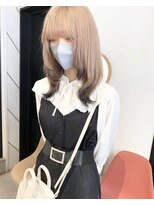 シピ バイ ブレス(shipi. by brace)&nbsp;ミルクティーベージュ×ブラック/裾カラー/顔まわりカット