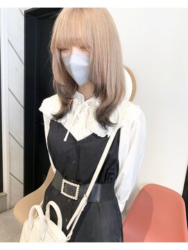 シピ バイ ブレス(shipi. by brace) ミルクティーベージュ×ブラック/裾カラー/顔まわりカット