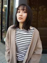リノショアーズ 元町店(RINOSHORES) 大人可愛いナチュラルブラウン外はねミディアムダークカラー