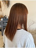 20代30代◎大人可愛いチェリーブラウン艶感ストレート