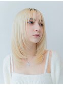レイヤーカットレイヤーボブミディアムレイヤーハイトーン