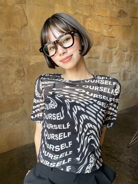 ノーイェス(NOYES) 切りっぱなしbobとクリームベージュカラー