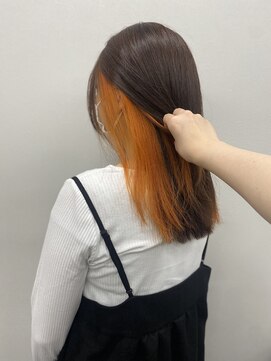 コード 四条河原町駅店(CHORD) インナーカラー/オレンジ/ケアブリーチ/京都河原町三条