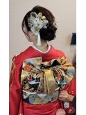 成人式 着付けとヘアーアップ