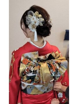 かぐや姫 エルモード フェレ美容室 行徳店 成人式 着付けとヘアーアップ