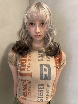 ペレ 梅田(PELE) 前髪/アンブレラカラー/こなれミディ/イメチェン/ウェーブパーマ