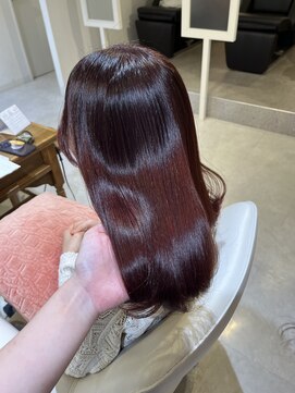 スペックホルダーミミ(Spec Holder mimi) ブリーチ　ダブルカラー　カシスレッド　イルミナカラー