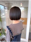 ボブ 丸み フラットボブ 髪質改善