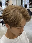 熊本メンズカラー ミルクティーカラー ハイトーン MEN'S HAIR