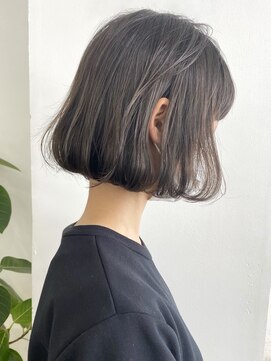 エリマ 横浜西口(elima) 横浜西口大人ミディアムボブミディアムパーマ丸みレイヤーくびれ