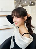 結んでも可愛い！小顔お顔周りカット【自由が丘】
