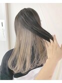 ホワイトベージュのインナーカラー☆