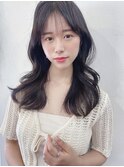 レイヤーカット/レイヤーロング/顔まわりカット/韓国ヘア