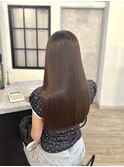 自然なサラ艶◎髪質改善ストレートロングヘア