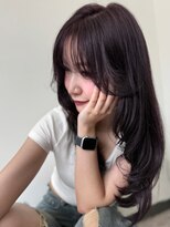 コンマ(,) dark lavender ×layer cut