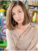 大人美人パールベージュ切りっぱなしミディh4北浦和20代30代40代