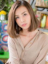 カバーヘア ブリス 北浦和(COVER HAIR bliss)&nbsp;大人美人パールベージュ切りっぱなしミディh4北浦和20代30代40代