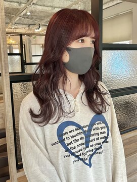 ジャストビューティマカロン 上大岡(Just Beauty macaron) 【 nagi 】ブリーチなしダブルカラー/ピンクブラウン