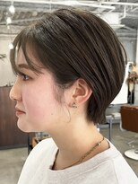 アオゾラヘアー フジサキグウ(AOZORA HAIR FUJISAKIGU)&nbsp;耳掛けショートボブ オリーブベージュ 大人女性オススメ20代30代