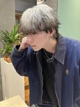 エンドカラー　ホワイト×フェイクブラック