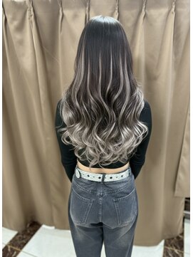 シールエクステ・編み込み専門店 merci 大阪梅田店【メルシー】 透明感グレージュバレイヤージュ