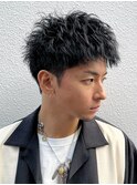 ルーズショートパーマアクティブショート大人メンズヘアスタイル
