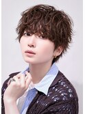 波巻きパーマシャドウラウンドマッシュツーブロック
