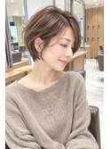 桜新町/レイヤーカット/ボブ/韓国ダブルカラー/白髪ぼかし