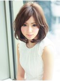大人可愛い柔らかボリューム丸みパーマスタイル