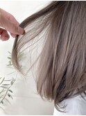 【ブリーチカラー＋2ブリーチ】ミディアム/グレージュ