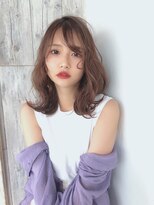 フィカ(Fika) 大人可愛いくびれヘアー　外ハネ　モカベージュ　ゆるふわヘア