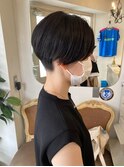 黒髪ハンサムマッシュショートヘア30代40代世田谷梅ヶ丘美容室