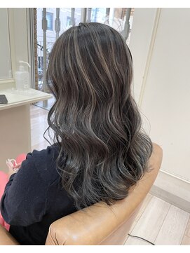 パプスドコワフュール 甲子園口店(Pap's de coiffeur) グレージュハイライト