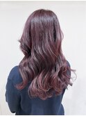 ロングスタイル　ワインレッド