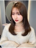 ワンホン&韓国ヘア/顔周りレイヤーカット/前髪カット2