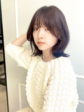 ネオリーブギンザ 銀座店(Neolive GINZA) 斜めバング/グレージュカラー/シルキーベージュ/くびれボブ