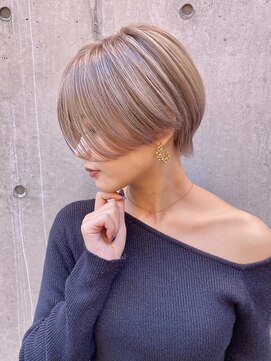 レーヴバイロンド 仙台(Reve by Lond) ショート髪質改善似合わせカット大人ガーリー白髪ぼかし縮毛矯正