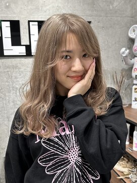 オルズ 渋谷(ALLZ) ミルクティーハイトーンダブルカラーケアブリーチケアカラー