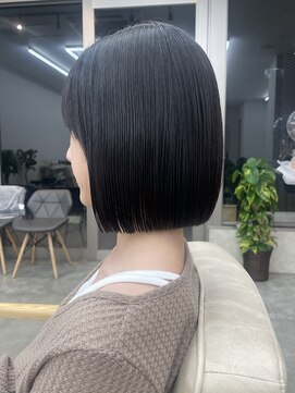 サンド 鹿児島中央(sand) @ayumi_sand ボブ 縮毛矯正 ストレート