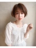 20代30代40代　ふんわり大人ショートボブレイヤースタイル