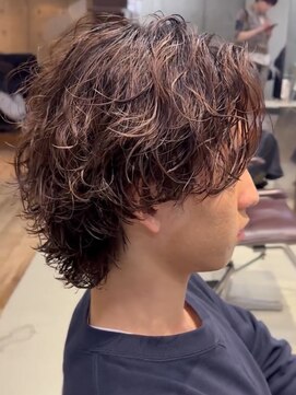 フィフスパーク(fifth PARK) 渋谷サーフカール波巻きスパイラルパーマメンズボブウルフカット