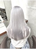ホワイトシルバー/髪質改善/ダブルカラー/ケアブリーチ/20代