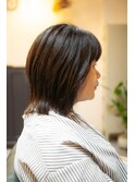 【30,40,50代ナノバブルと白髪染めとスパで収まりのいいボブに】