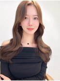 韓国風暗髪ヘア