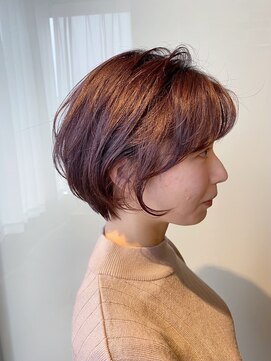 エイミー(Aimee) Aimee町田　小顔ショート×ピンクブラウン