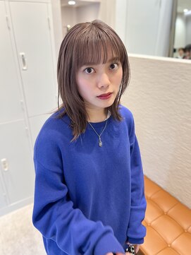 シュク 高円寺(SYUK) 顔周りレイヤー/ラベンダーベージュ/ブリーチ【kannaSYUK高円寺