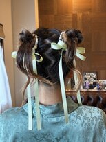 ボウベルズ ヘア アンド メイクアップ ドレッシング Bowbells hair&make up dressing&nbsp;お団子ツインテール