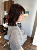 ミディアムレイヤーボブ